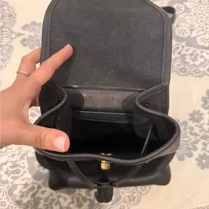 Coach | Bags | 96 Coach Black And Gold Leather Backpack With  display picture 2